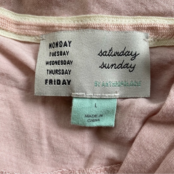 Anthropologie Blush Pink Tie-Hem V-Neck Blouse - Picture 9 of 10